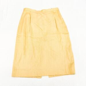 Badgley Mischka Dress Wheat Yellow Pencil Skirt Size 10 MINT